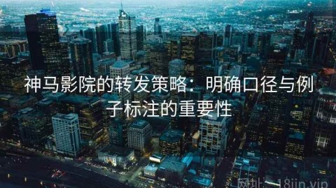 神马影院的转发策略：明确口径与例子标注的重要性