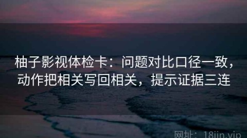 柚子影视体检卡：问题对比口径一致，动作把相关写回相关，提示证据三连
