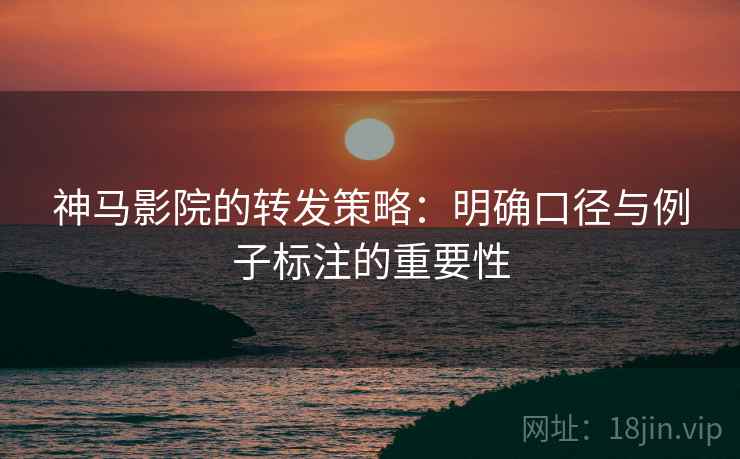 神马影院的转发策略：明确口径与例子标注的重要性