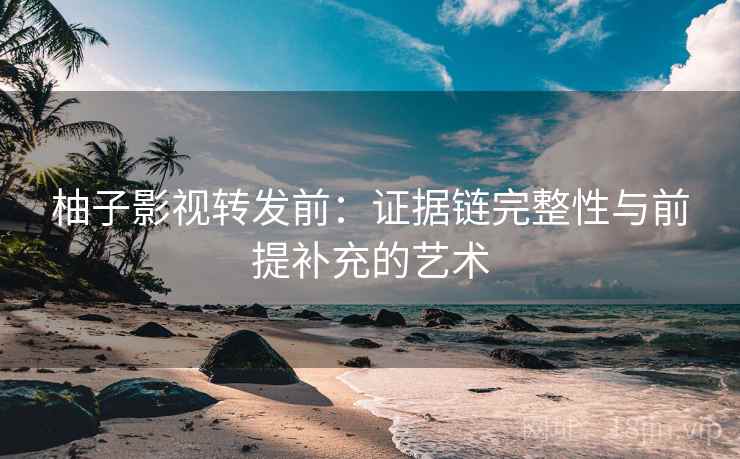 柚子影视转发前：证据链完整性与前提补充的艺术